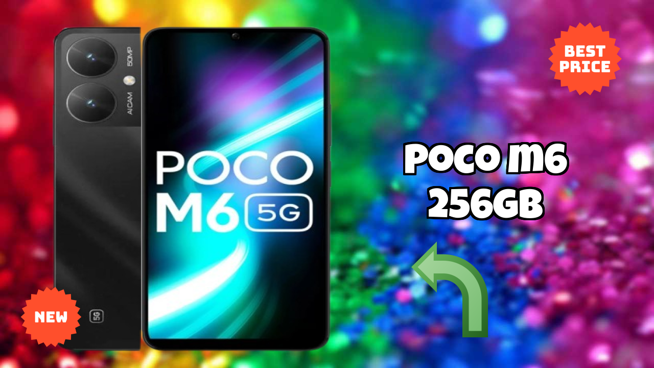 POCO M6 256GB Display Technology: 6.74 Inches (17.12 Cm) Screen